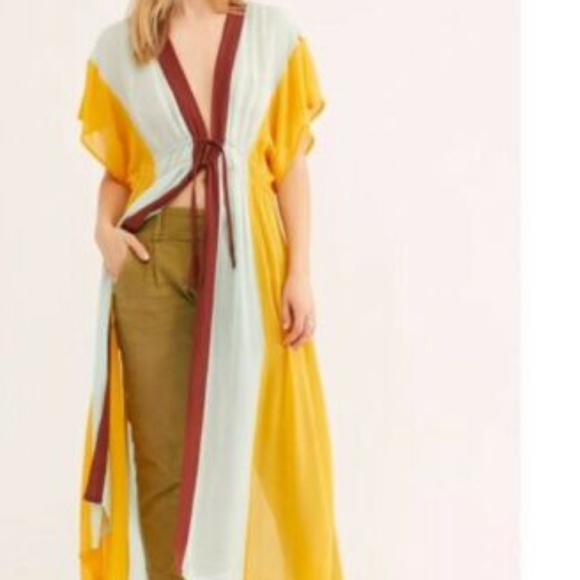 Free People Sweaters - NEW FREE PEOPLE X NFC RAINBOW KAFTAN KIMONO MAXI T